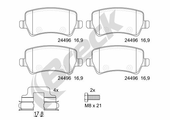 Set placute frana,frana disc 24496 00 702 00 BRECK